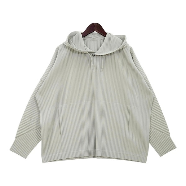 HOMME PLISSE ISSEY MIYAKE オムプリッセ イッセイミヤケ プリーツ パーカー フーディー メンズ サイズ2 グリーン系 トップス DM16949■拍卖