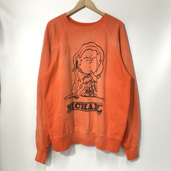 SAINT MICHAEL スウェット トレーナー ヴィンテージ 加工 デザイン プリント カジュアル メンズ Lサイズ セントマイケル トップス A3936◆拍卖