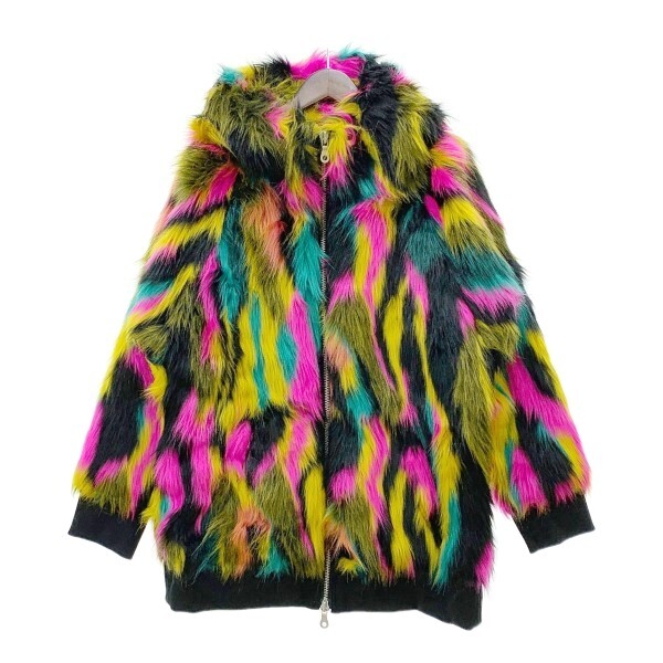 NOID. ノーアイディー MIXフェイクファー ブルゾン ジャケット 447006-532B メンズ フリーサイズ マルチカラー アウター DM17136■拍卖