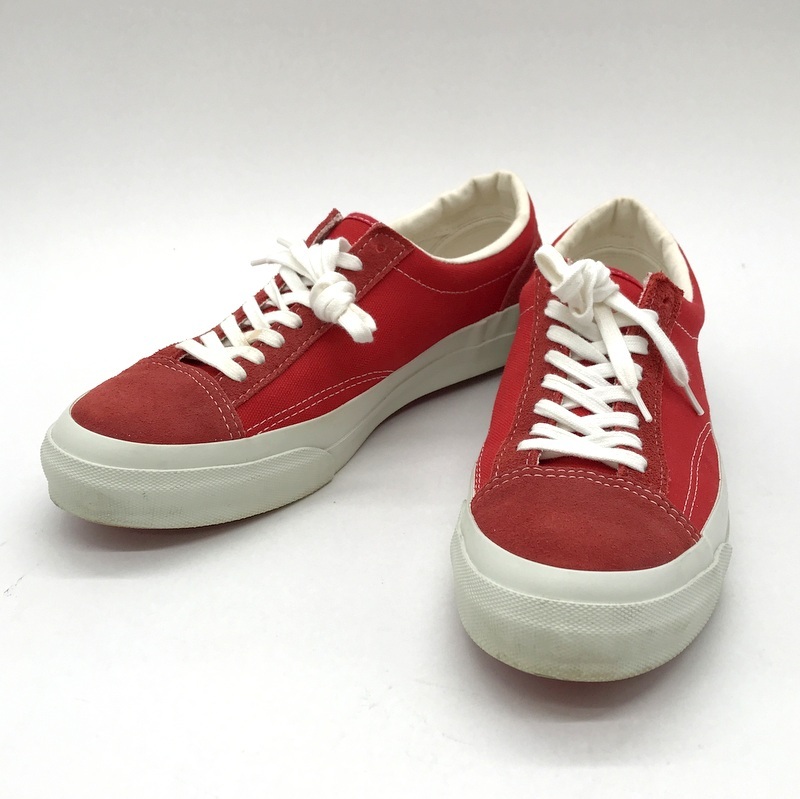 TOAST トースト スニーカー ローカット シューズ ヴィンテージライク カジュアル メンズ 26.5cm レッド 靴 B14084◆拍卖