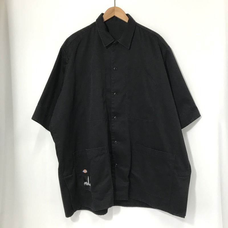 TAROHORIUCHI DICKIES オーバーサイズシャツ 2101-DSH51 ビッグシルエット サイズ46 L相当 黒 タロウホリウチ ディッキーズ A13712◆拍卖