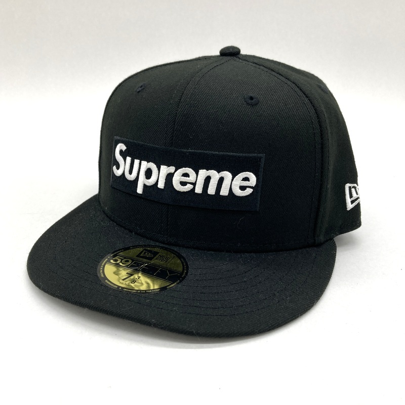 SUPREME NEWERA シュプリーム ニューエラ 帽子 BrushedwoolBOX CAP キャップ メンズ 58.7cm ブラック 小物 B15030◆拍卖