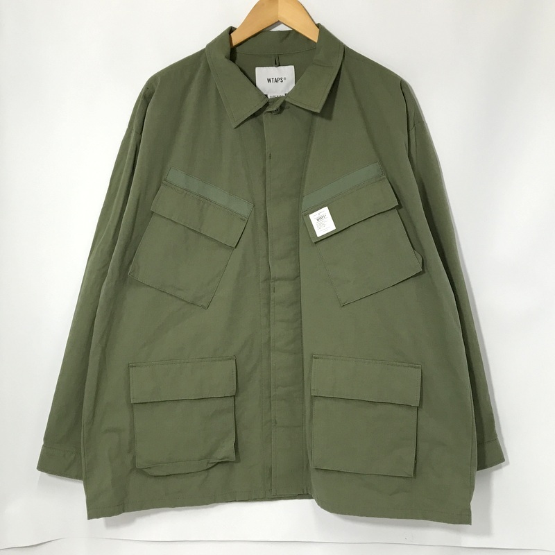 WTAPS 23SS JUNGLE 02 シャツジャケット 美品 231WVDT-SHM04 ミリタリージャケット サイズ04 XL相当 ダブルタップス アウター A13099◆拍卖