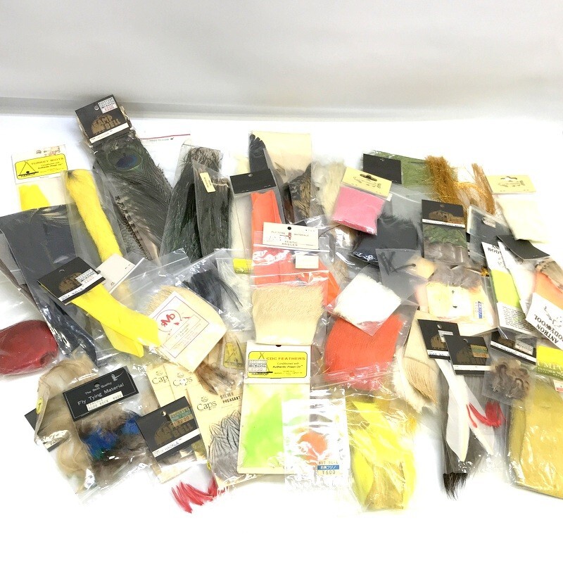 フライタイイング まとめ売り まとめ ルアー材料 フライフィッシング 毛ばり 毛鉤 大量 釣具 釣り具 ◇TA3568拍卖