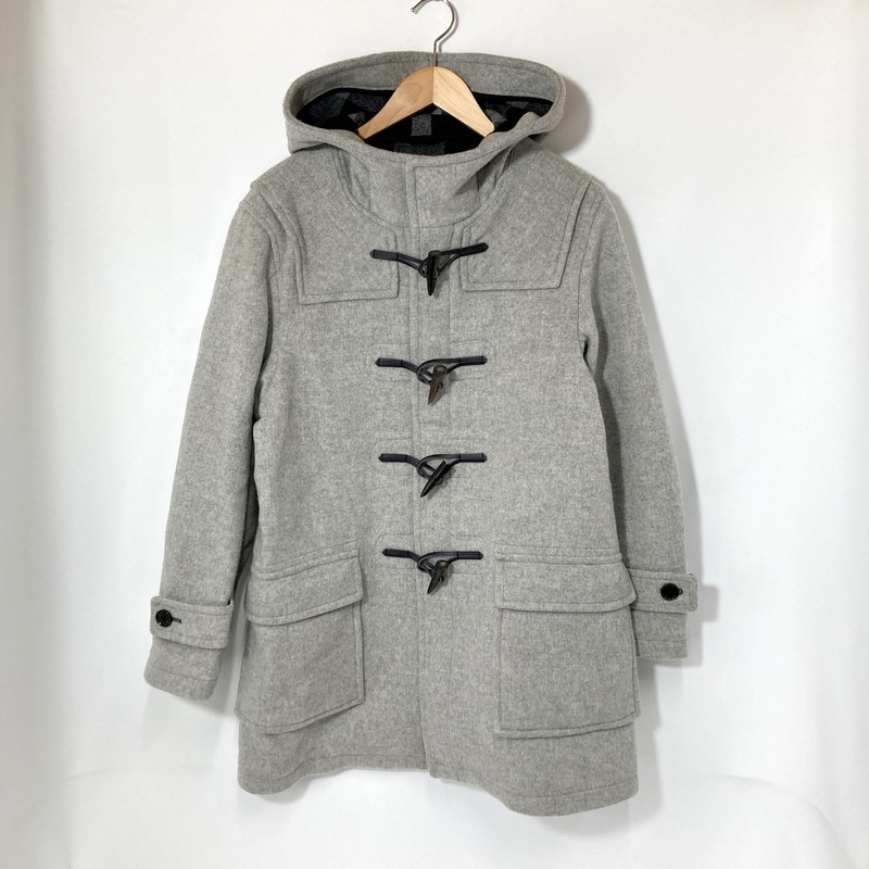 BLACK LABEL CRESTBRIDGE ブラックレーベルクレストブリッジ ダッフルコート 51F21-820-06 防寒 メンズ Mサイズ グレー アウター A15166◆拍卖