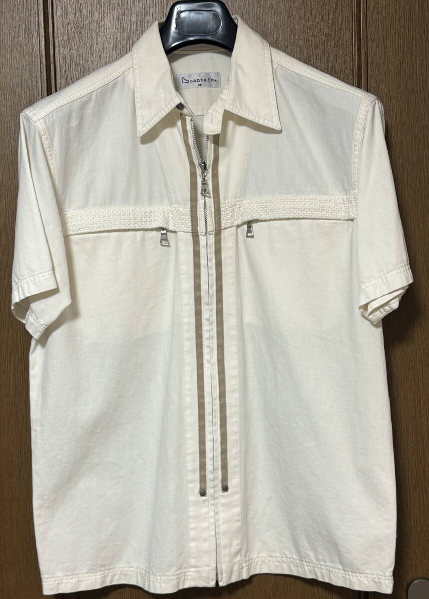 【新品未使用品】santa fe/サンタフェ フルジップシャツジャケット WH-48(L) 少々難有り 定価\25,200-拍卖