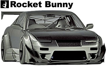 【M's】NISSAN 180sx/240sx RPS13 (1991y-1998y) Rocket Bunny Ver.2 フロントバンパー+リップ+カナード 3点SET TRA京都 ロケットバニー拍卖