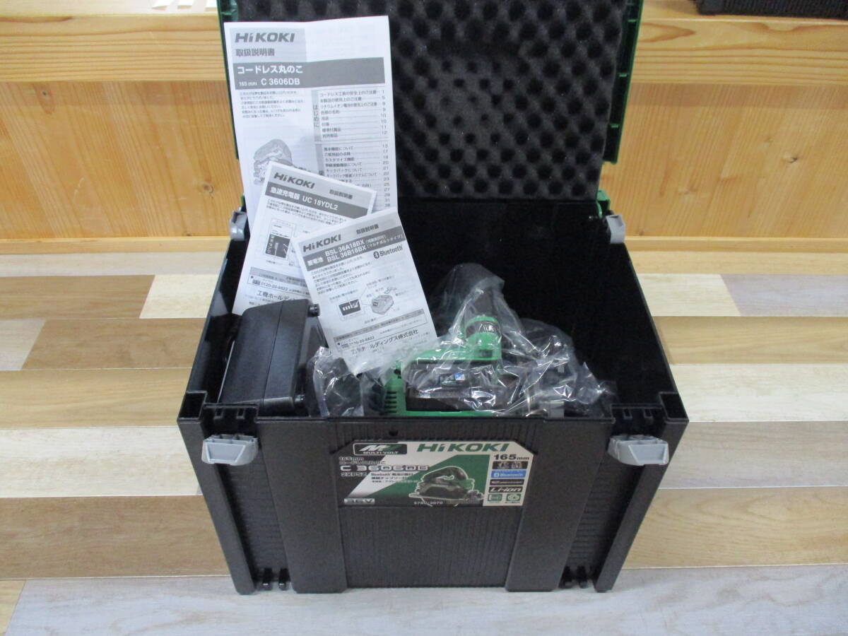 未使用 HiKOKI コードレス 丸のこ C 3606 DB 165㎜ アグレッシブグリーン 工具 DIY ハイコーキ 激安1円スタート拍卖