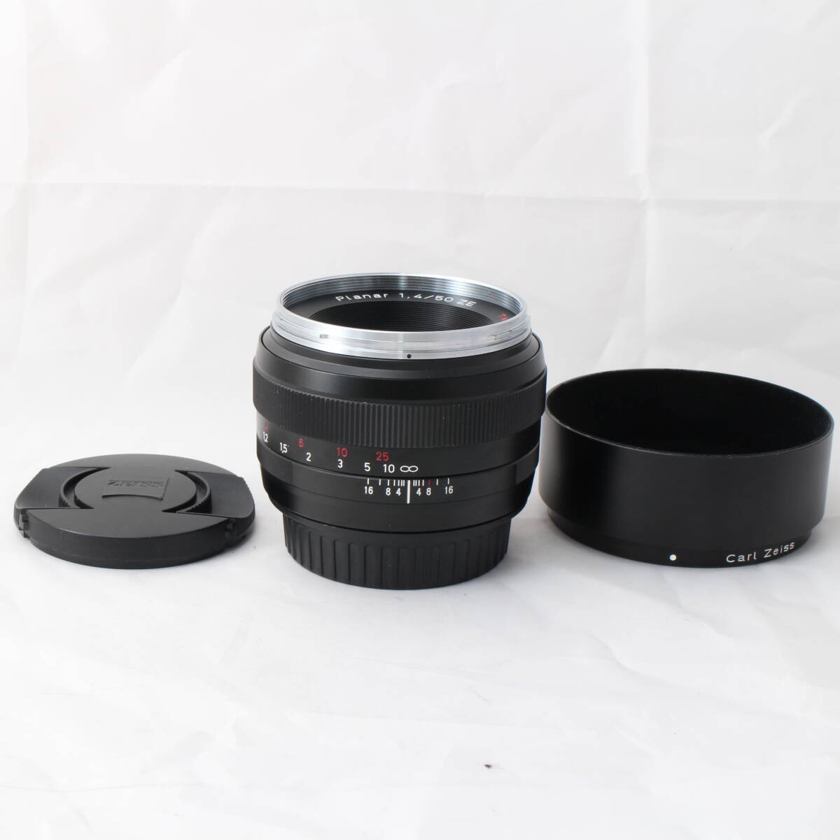 ☆美品☆ Carl Zeiss Planar T*1.4/50 ZE Canon EF-mount キヤノン EFマウント用 カールツァイス プラナー 50mm F1.4 #R456拍卖