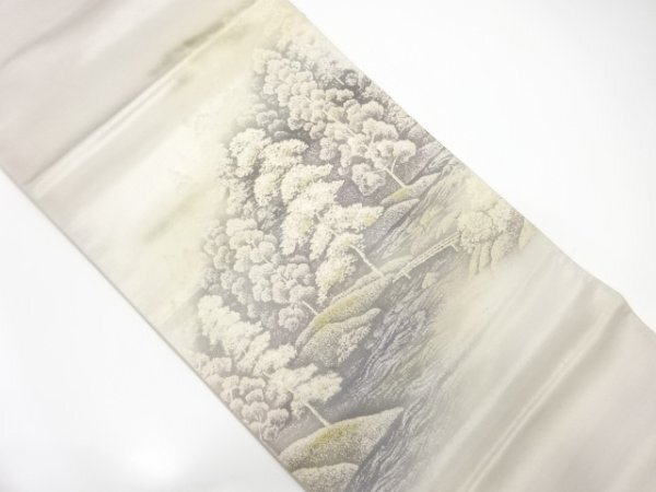 ys7540160; 宗sou 樹木に渓流模様袋帯(材料)【アンティーク】【着】拍卖