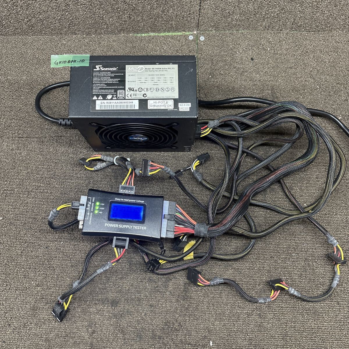 GK10 BOX-10 激安 PC 電源BOX SSeasonic SS-750EM Active PFC F3 M12D-750 750W 80PLUS SILVER 電源ユニット 電圧確認済み 中古品拍卖