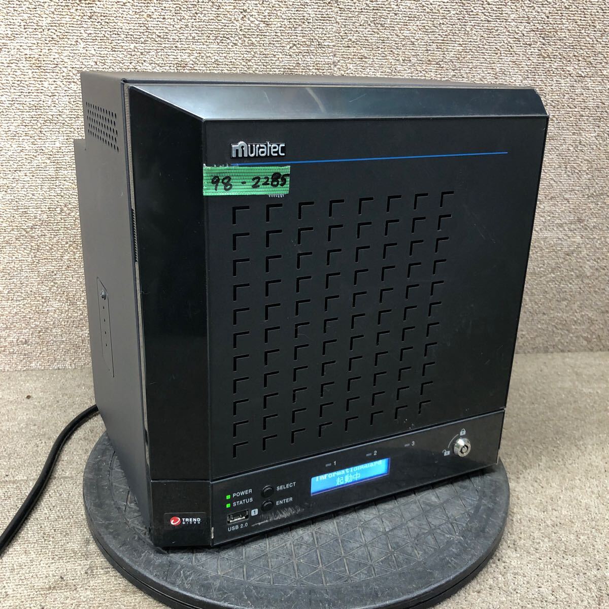 98-2285 激安 PC パーツ HDDケース ネットワークストレージ muratec 村田機械 IPB-8050 通電.電源オン.オフok 鍵.HDD無し ジャンク拍卖