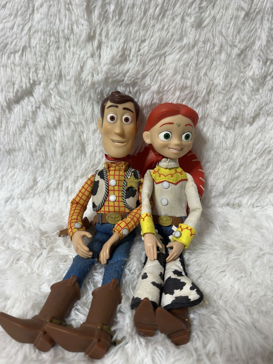 【1円から】(LH169)トイ・ストーリー ウッディ&ジェシー フィギュア 2体セット (通電確認済み) ジャンク拍卖