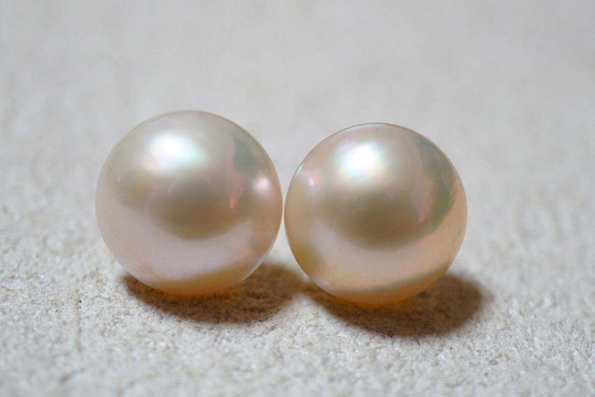 1532 マベパール 本真珠 パール ピアス 両耳揃い ヴィンテージ アクセサリー 冠婚葬祭 マベ貝 半円真珠 装飾品拍卖