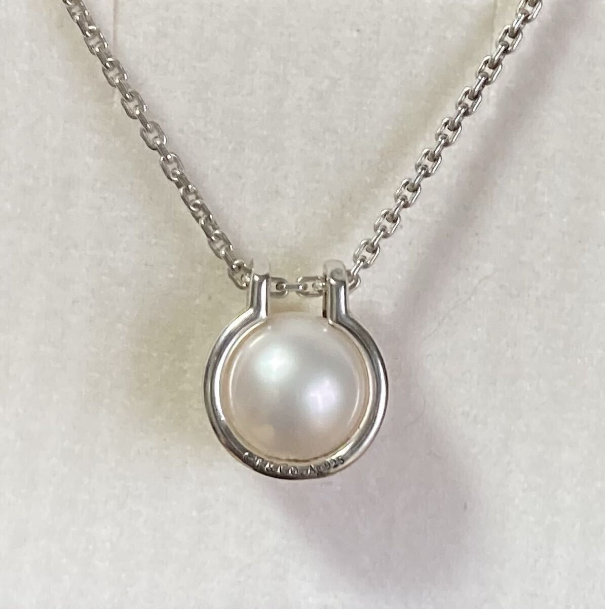 美品 ティファニー ネックレス シルバー ハードウェア フレッシュウォーター パールリンクペンダント 証明書拍卖