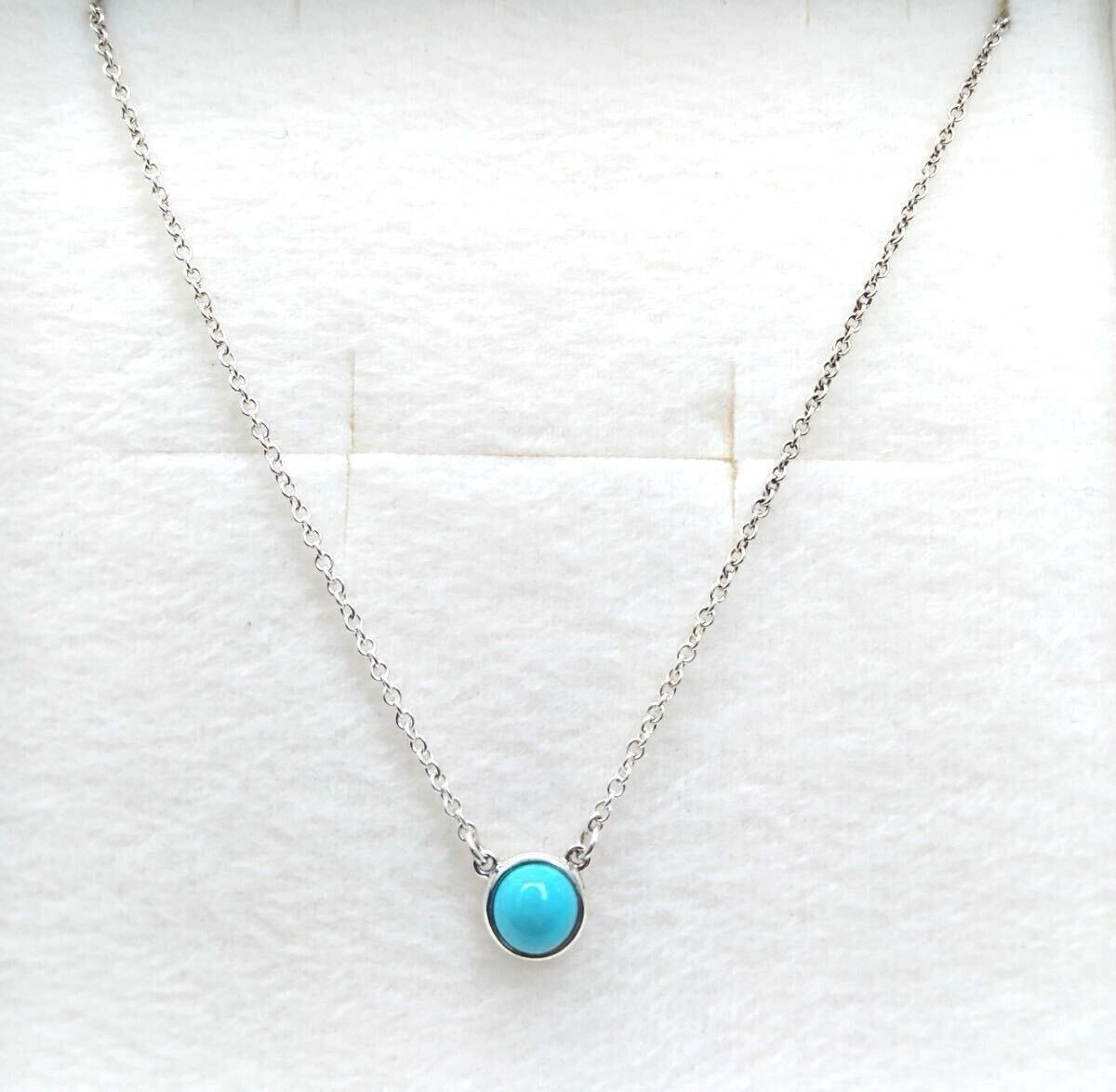 新品 正規品 ティファニー tiffany&co. ネックレス ターコイズ カボジョン シルバー スターリングシルバー ストーン バイザヤード拍卖