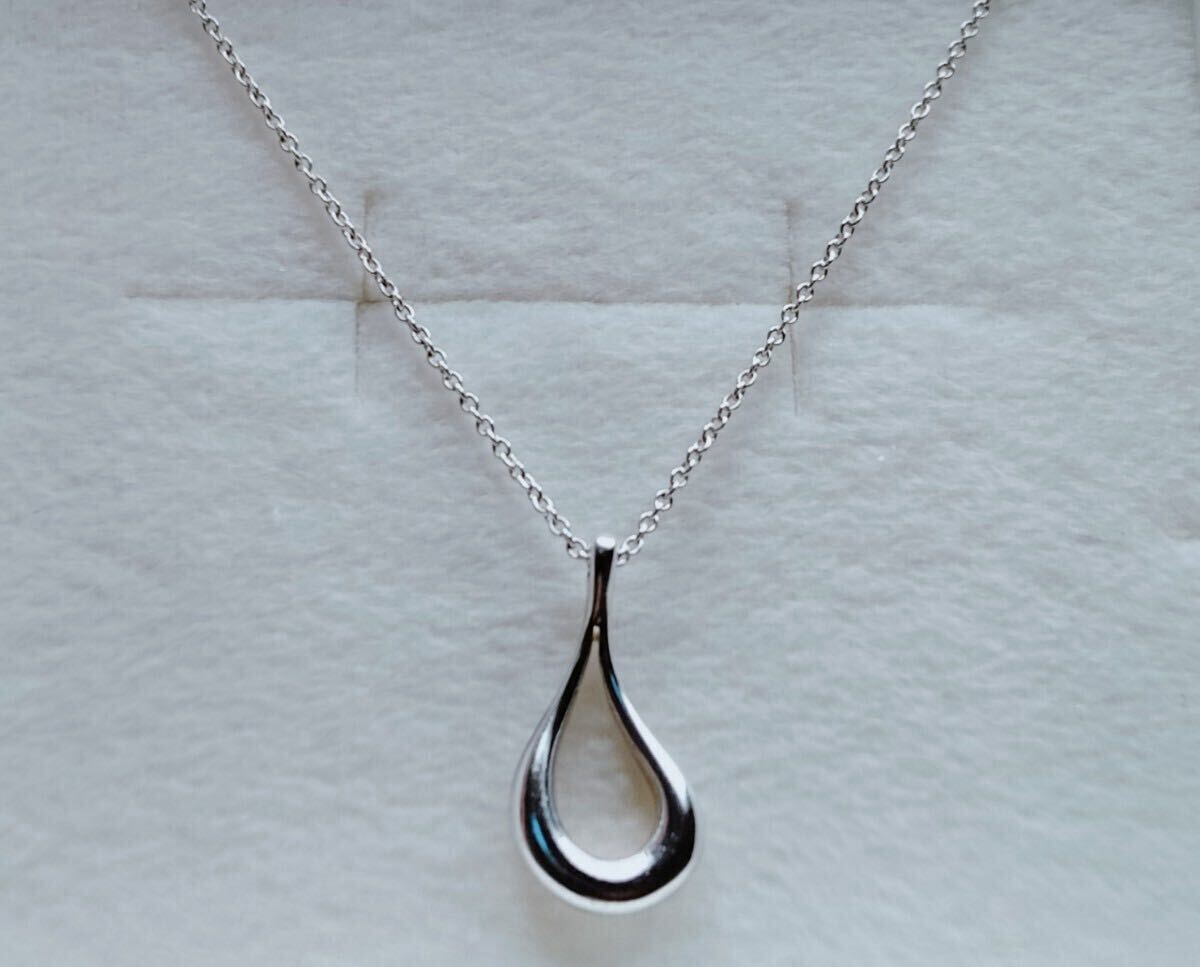 新品 正規品 ティファニー tiffany&co. ネックレス オープンドロップ シルバー 箱 巾着 紙袋 プレゼント ギフト拍卖
