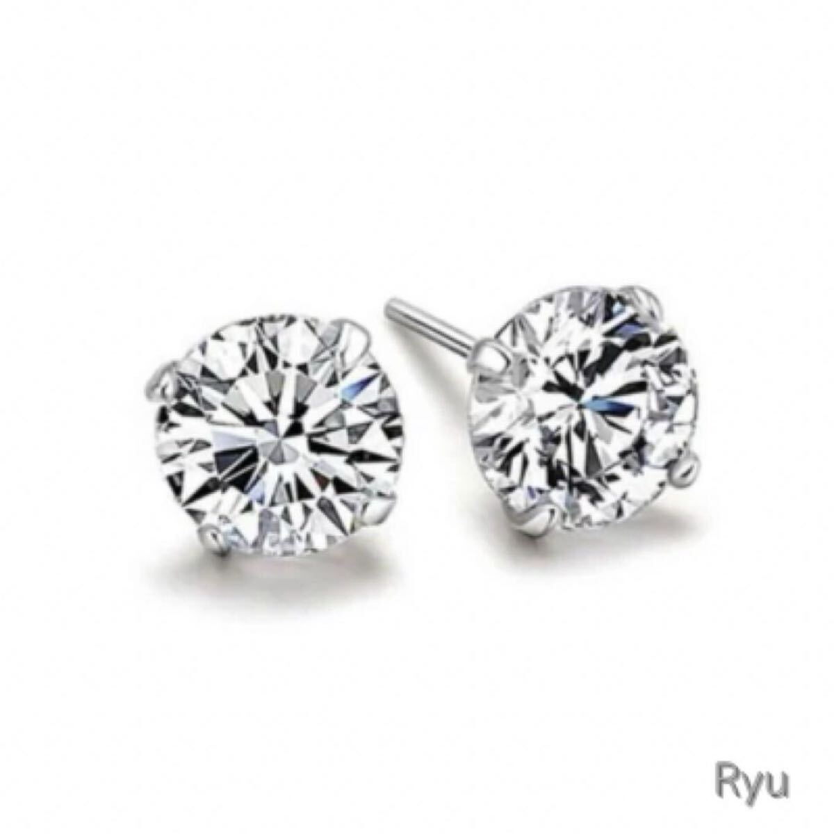 レディース ピアス スタッドピアス クリスタル ジルコニア ダイヤ クリアストーン 7mm拍卖