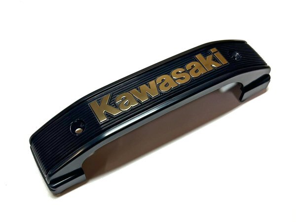 カワサキ 純正 フォークカバー エンブレム 本体 三又エンブレム Kawasaki ゴールド文字拍卖