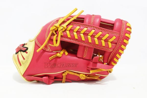 I908H 115 MIZUNO ミズノ WILL DRIVE 軟式グローブ 内野手用 レッド×ゴールド 限定カラー A1JGR27713 本体のみ 中古品拍卖