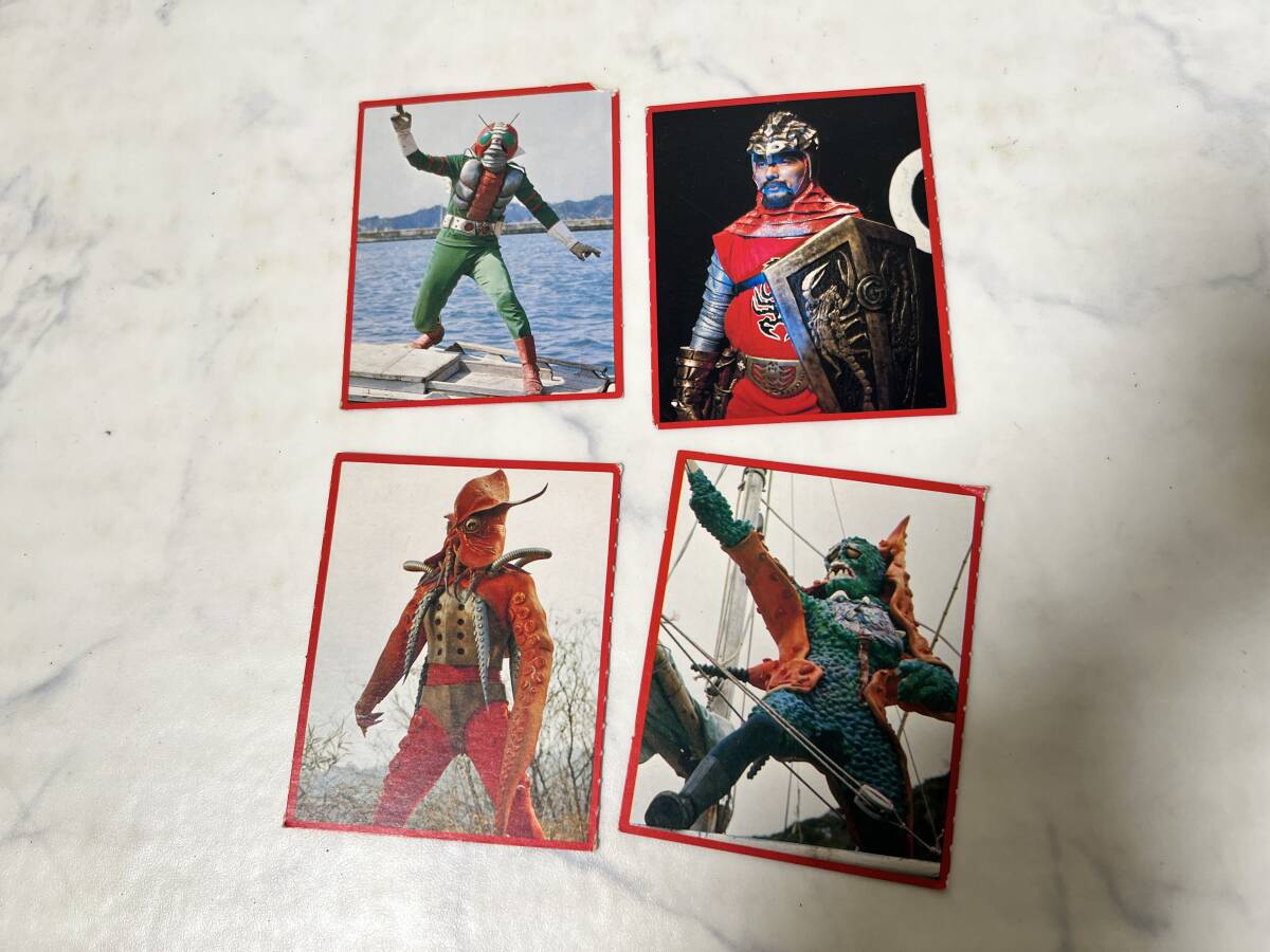 ロッテ 仮面ライダー カード 4枚 当時物 特撮 昭和レトロ レア 希少 コレクション拍卖