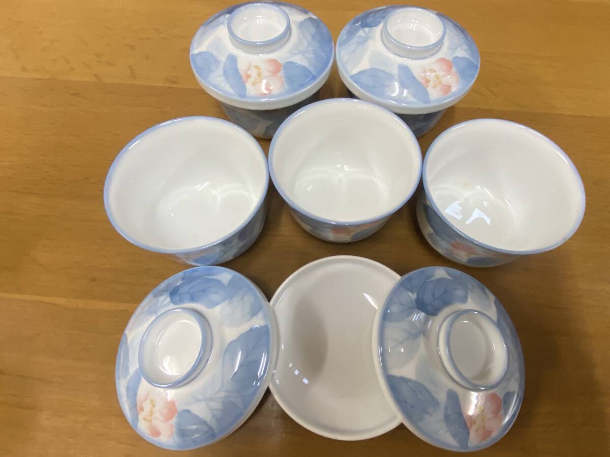 ⑥未使用品 ノリタケ Noritake【乃りたけ】里の四季 茶碗蒸し5客セット 和食器シリーズ お椀 お茶碗 皿拍卖