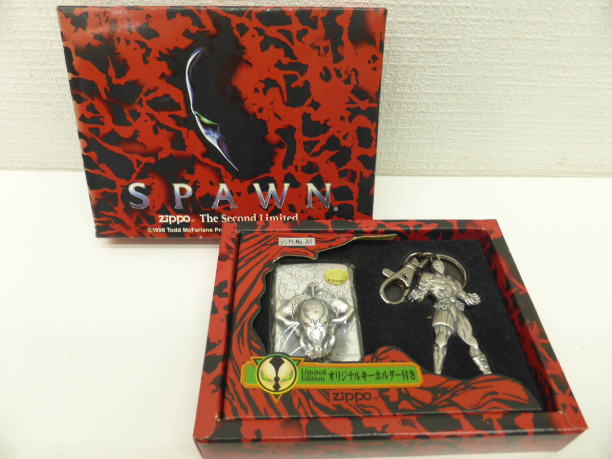11646 喫煙グッズ祭 ジッポー スポーン キーホルダー付 未使用 保管品 Zippo The Second Limited SPAWN 限定 コレクター放出品!!拍卖