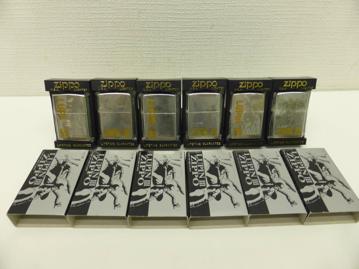11415-19 喫煙グッズ祭 ジッポー ルパン三世 6個セット 未使用 保管品 Zippo LUPIN Ⅲ コレクター放出品!!拍卖