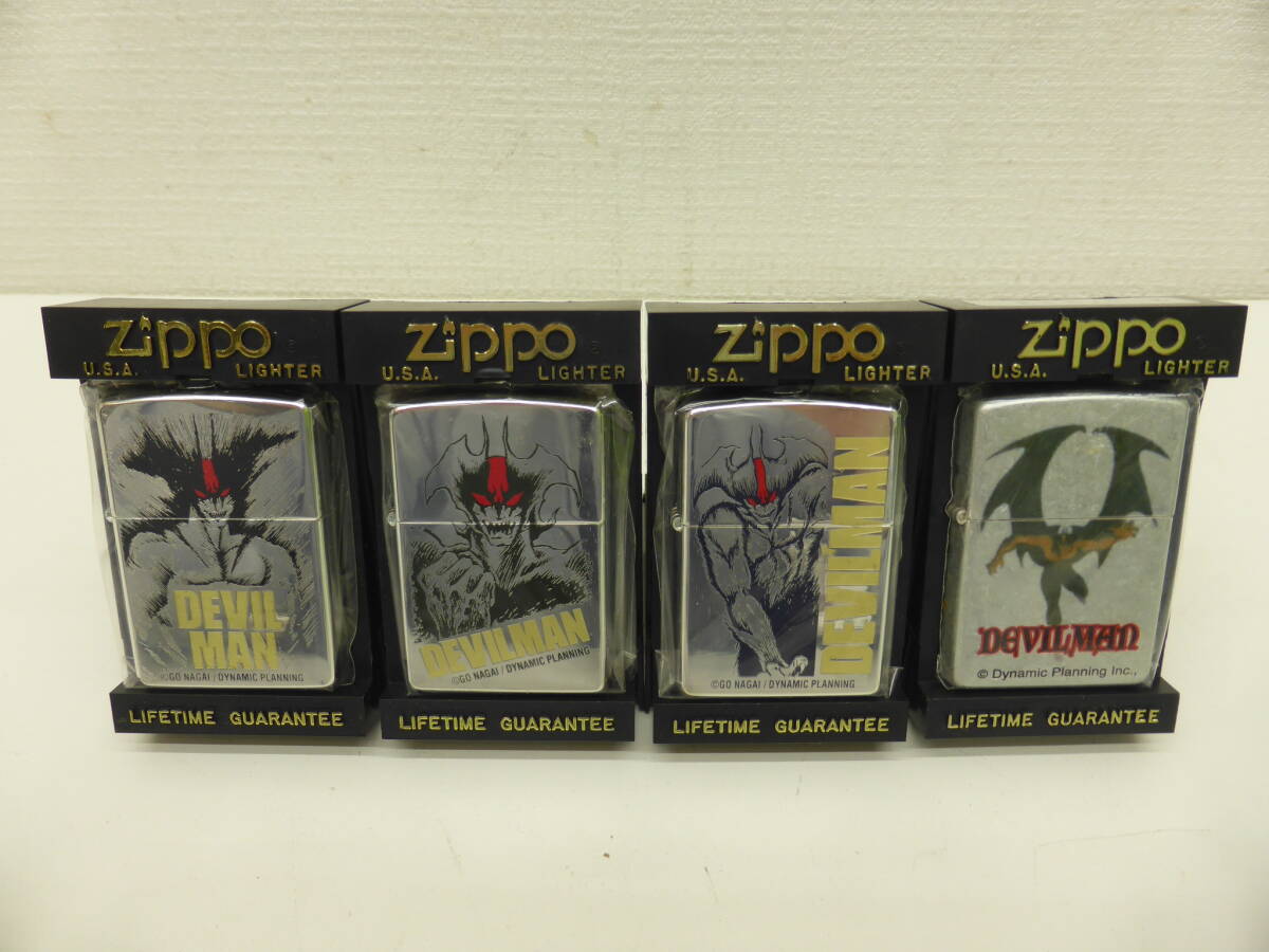 11430-33 喫煙グッズ祭 ジッポー デビルマン 4個セット 未使用 保管品 Zippo DEVILMAN コレクター放出品!!拍卖