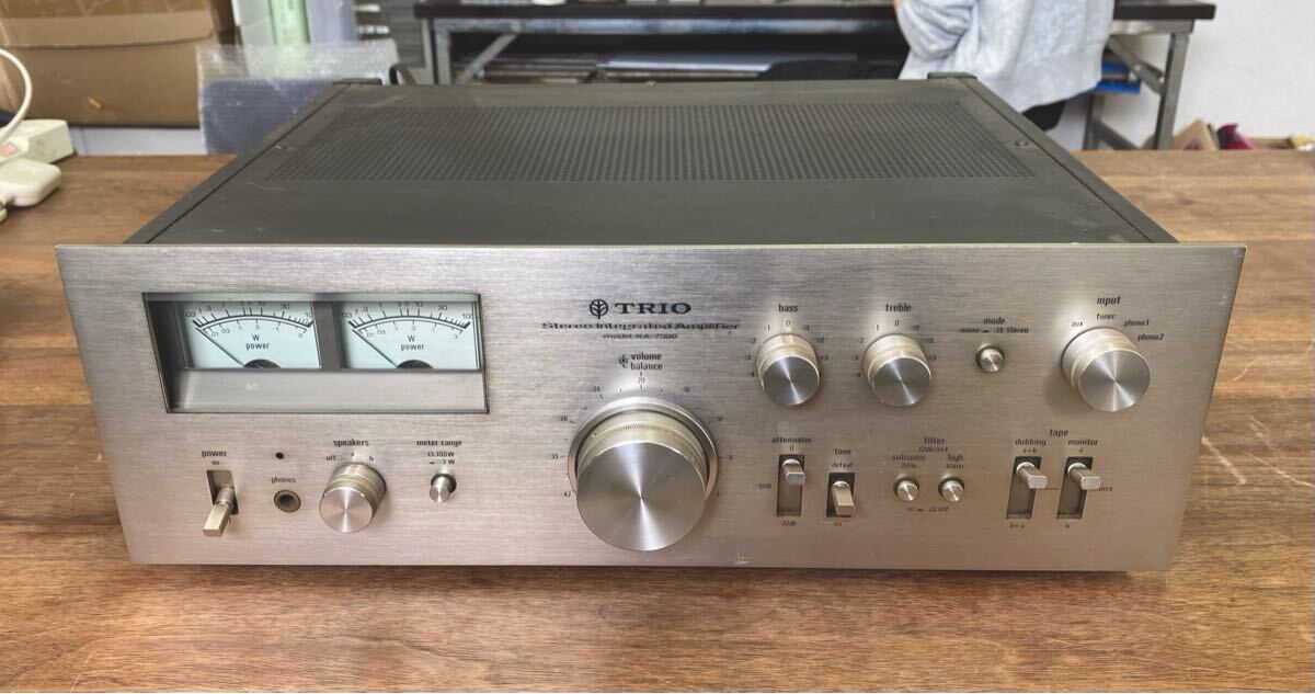 通電のみ確認 TRIO トリオ KA-7500 ステレオプリメインアンプ オーディオ機器 Technics 音響機材 ジャンク/規2拍卖