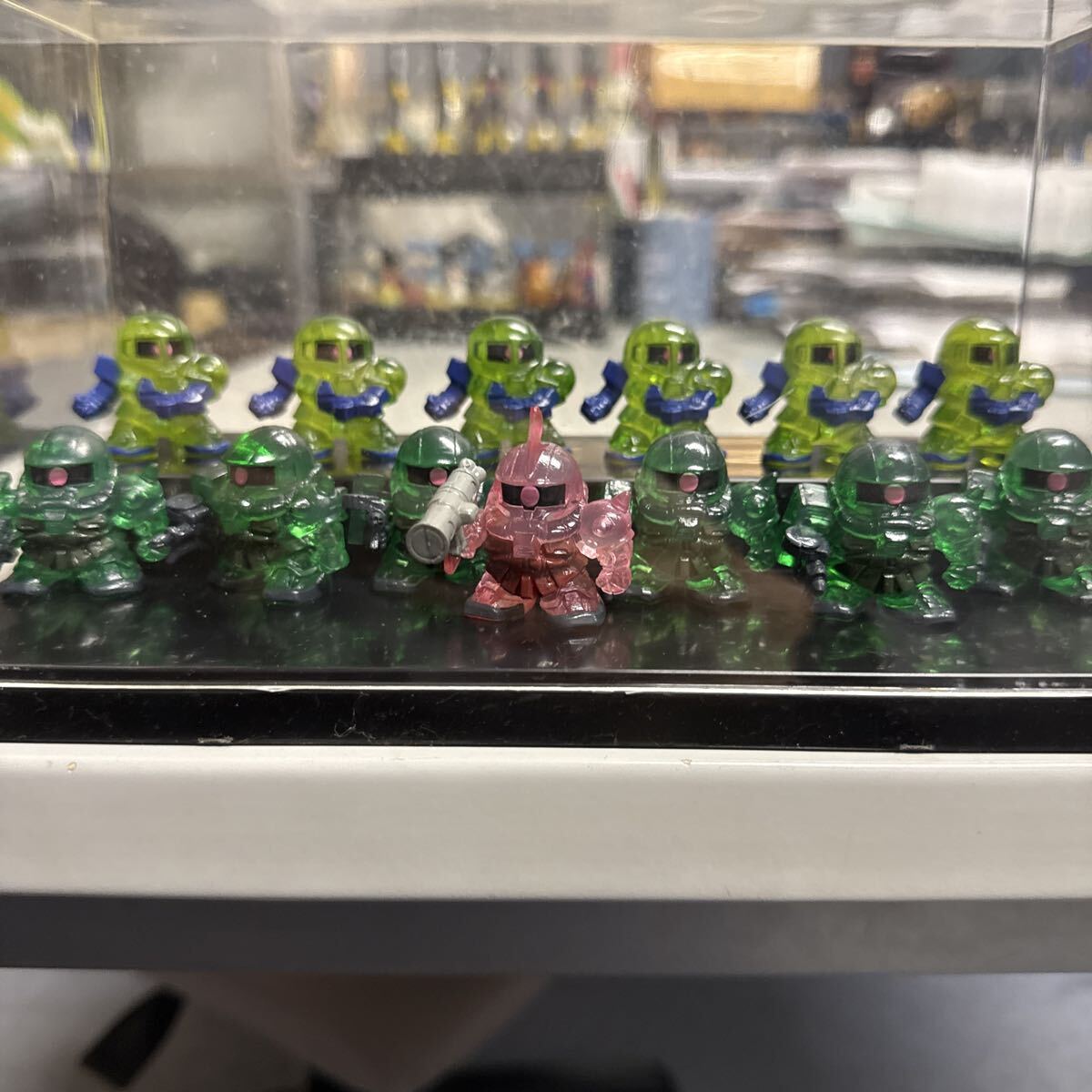 SDガンダム ジオンモビルスーツ フィギュア ガチャポン ザク シャア クリアタイプ拍卖