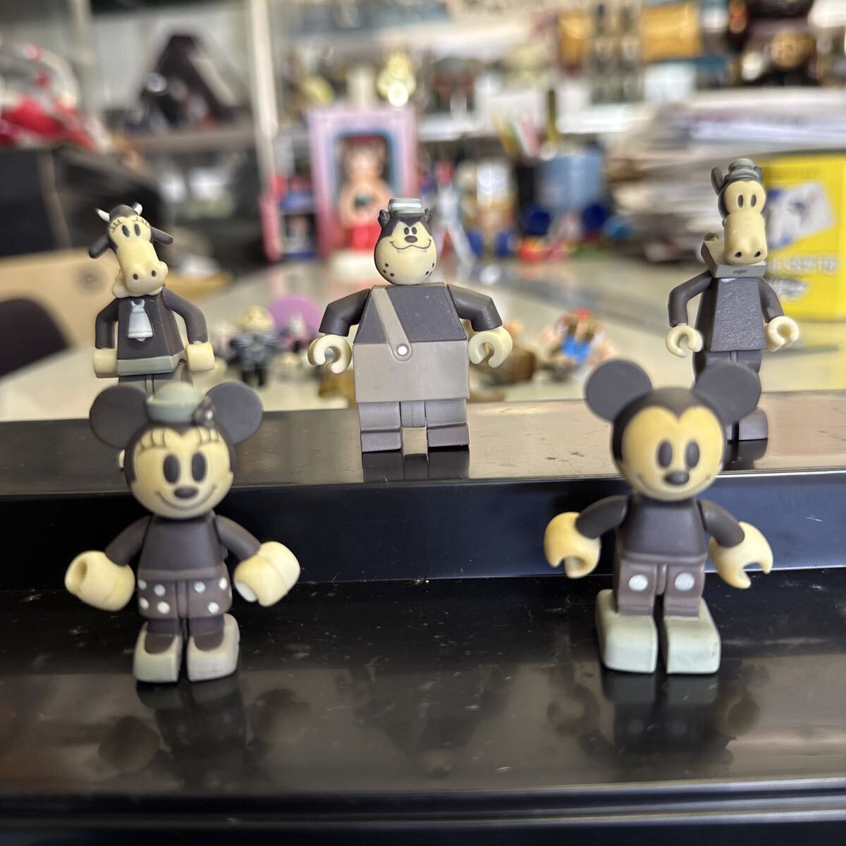 ミッキー ミニー キューブリックタイプ フィギュア ディズニー コレクション Disney 全5種セット拍卖