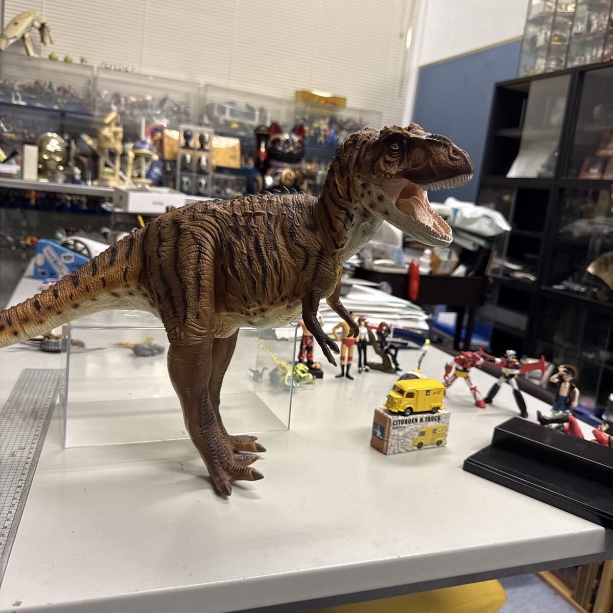 ティラノサウルス フィギュア 海洋堂 ソフビ 恐竜 レックス 恐竜模型 Tyrannosaurus 25年以上前の商品拍卖
