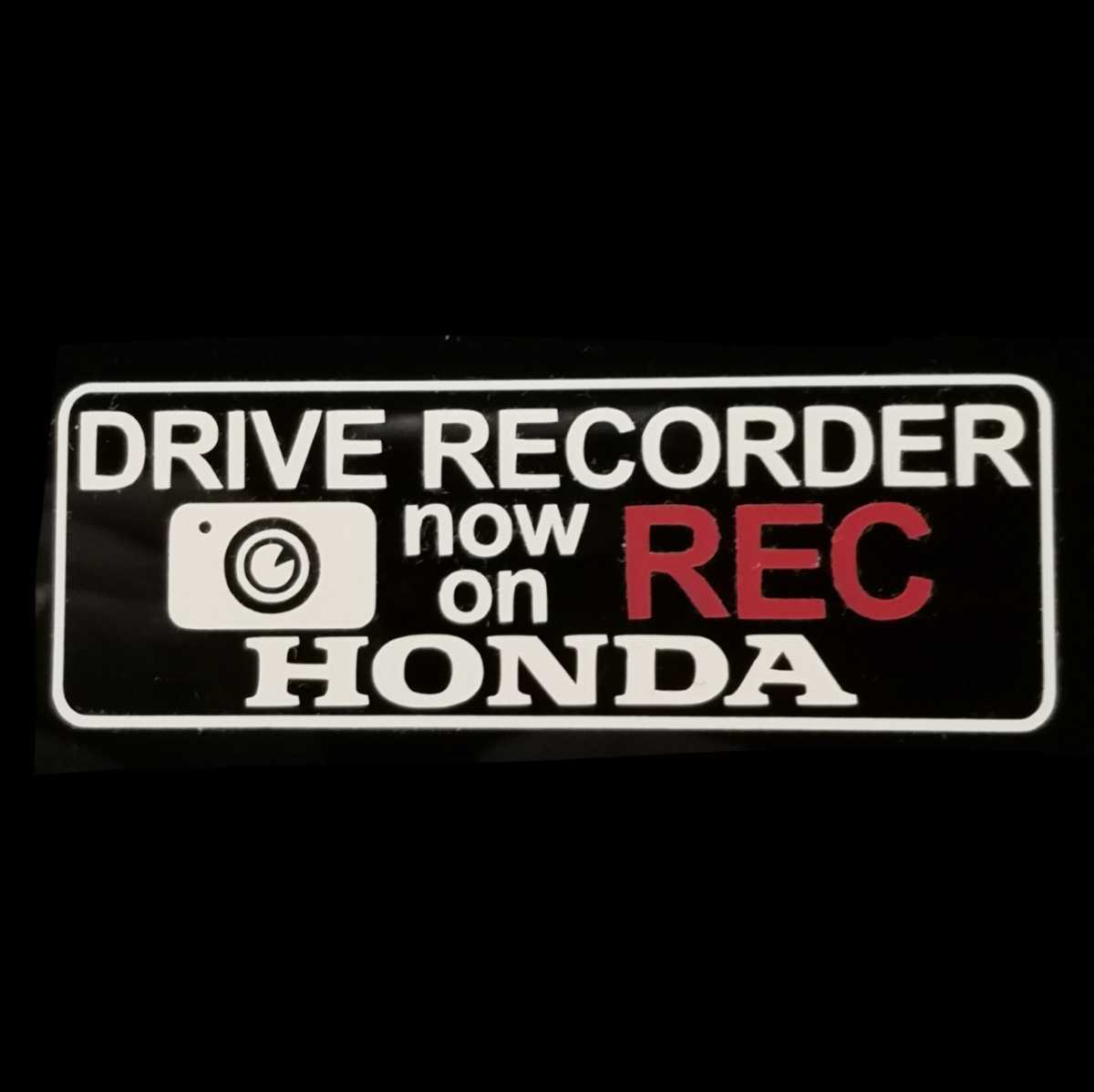 【送料無料/1枚】ホンダ ドラレコ ドライブレコーダー セキュリティ ステッカー シール H-C 横:約90mm × 縦:約31mm拍卖