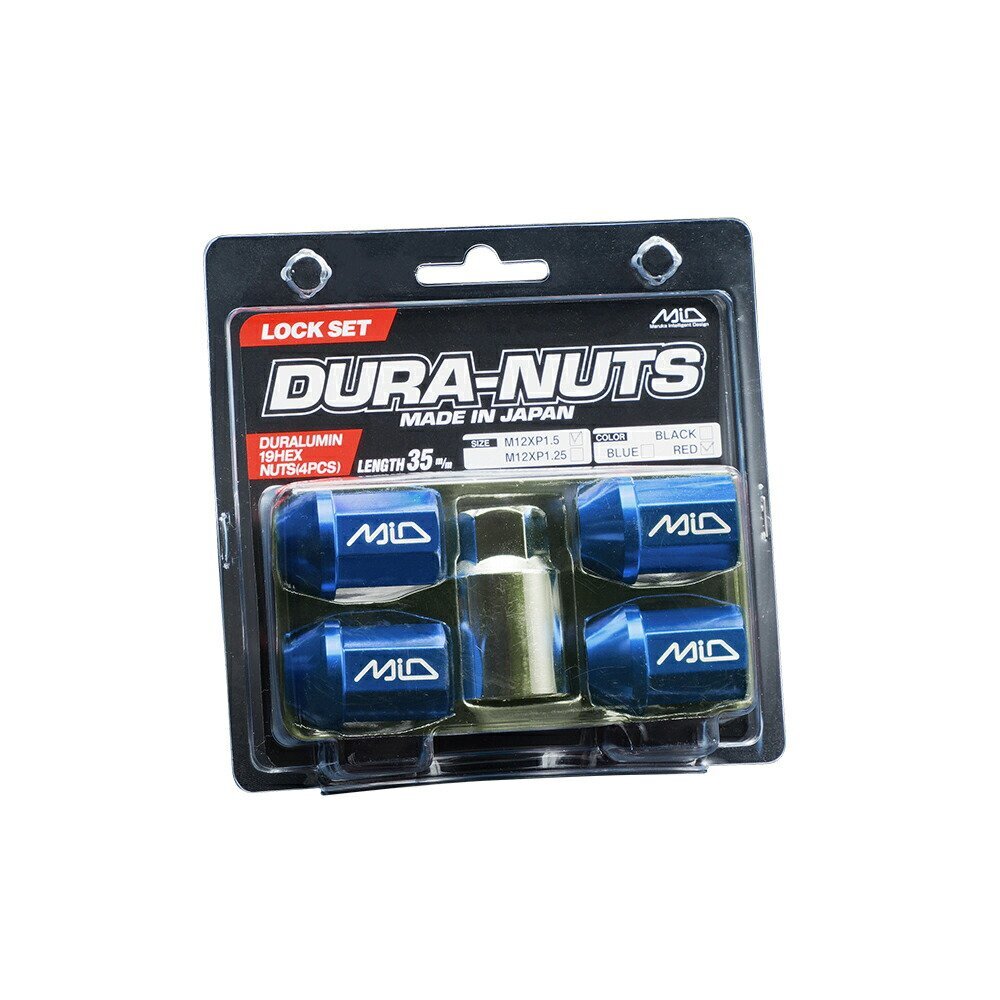 MID DURA-NUTS ジュラルミンロックナット L35 ブルー M12×P1.25 4個パック拍卖