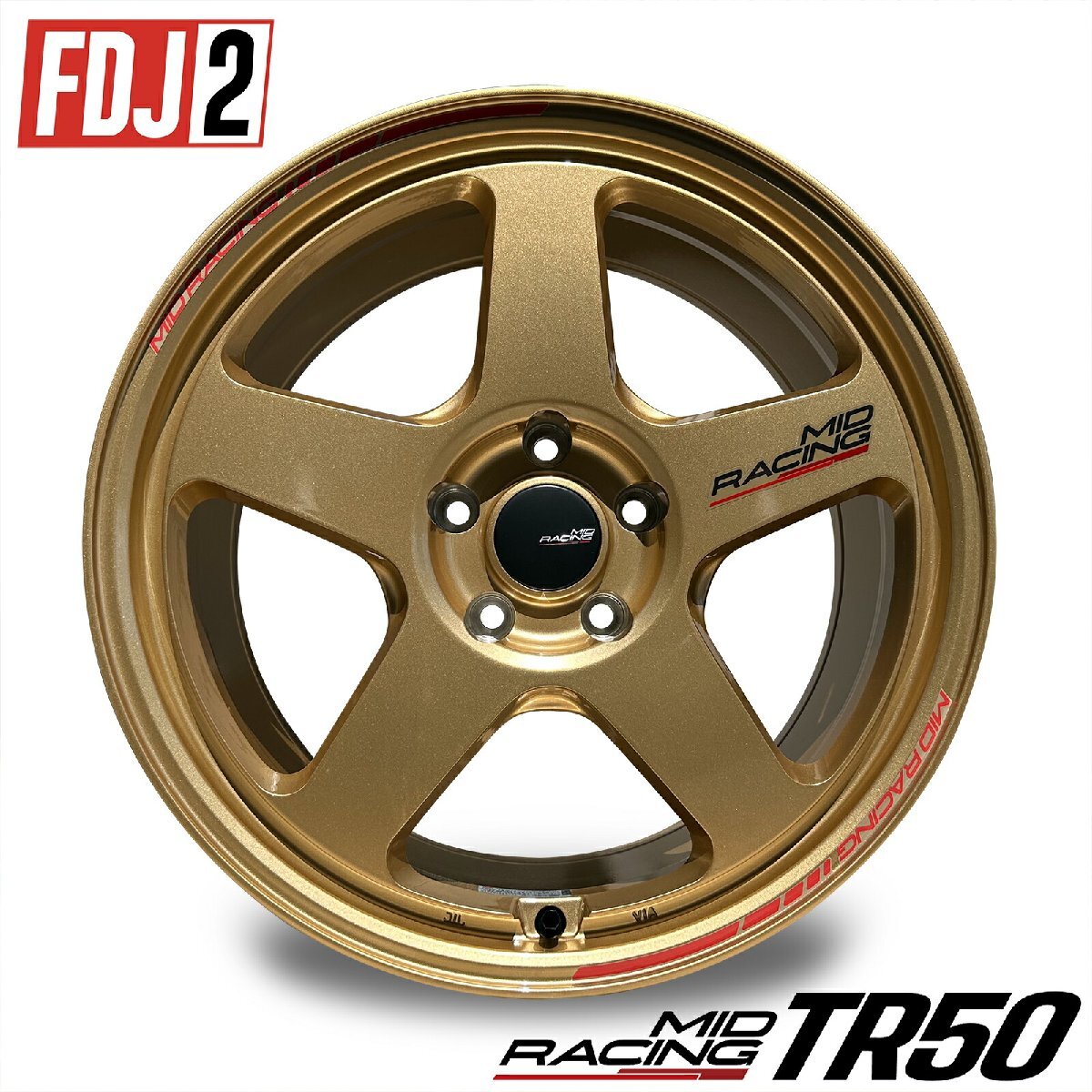 MID Racing TR50 アルミホイール4本セット アテンザ (GJ、GH) 18x8.5J 5H PCD114 +45 (オートクラフト限定オリジナルカラー SPゴールド)拍卖