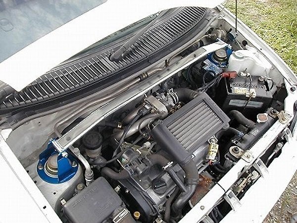 カワイ製作所 フロントストラットバー typeOS ミラ L500S L502S ターボ車のみ拍卖