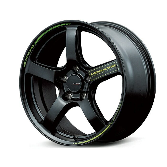 MID Racing R50 TypeS アルミホイール4本セット 18x8.0J 5H PCD114.3 +45 (アールゴーマルタイプエス セミグロスブラック)拍卖