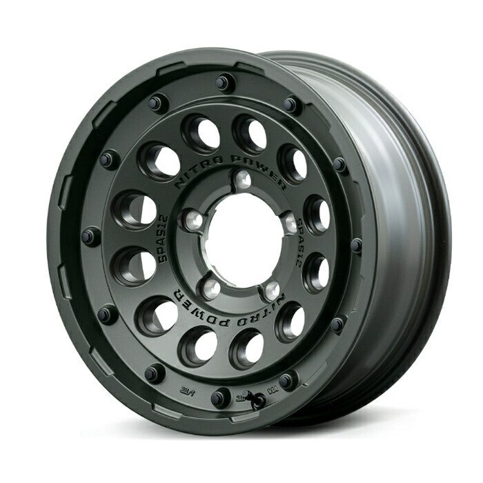 MID NITRO POWER H12 SHOTGUN TACTICAL EDITION アルミホイール4本セット 16x6.0J 5H PCD139.7 -5 (セミグロスODグリーン拍卖