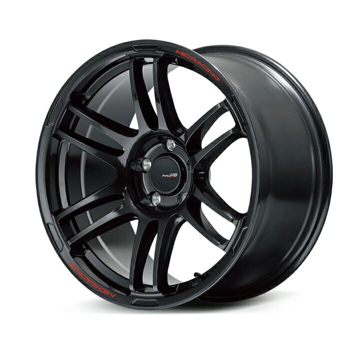 MID Racing R26 アルミホイール4本セット 18x8.5J 5H PCD114.3 +45 (アールニーロク クリスタルブラック)拍卖