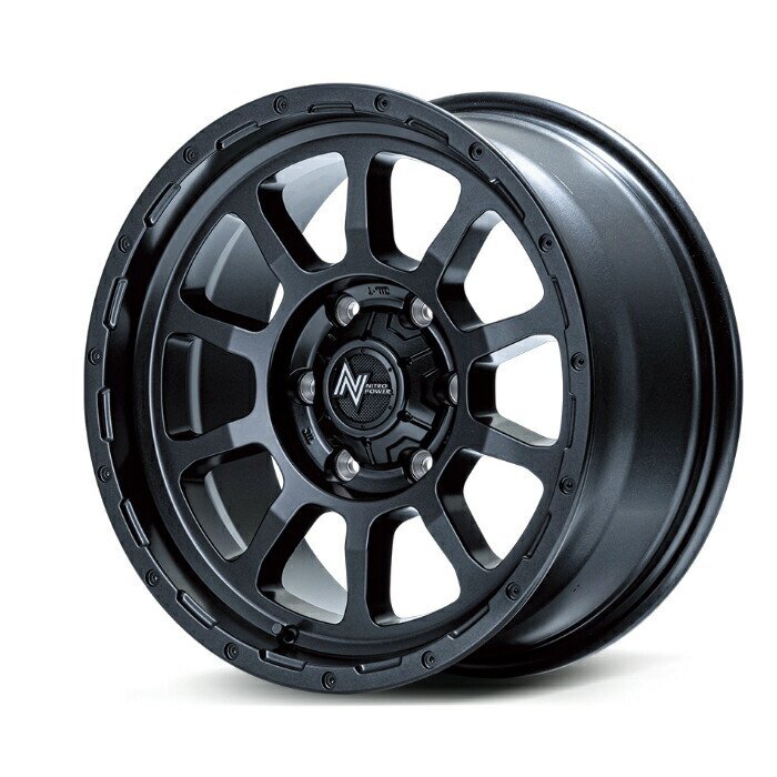 MID NITRO POWER M10 PERSHING BARREL BLACK EDITION アルミホイール4本セット 16x6.5J 6H PCD139.7 +38 (バレルブラック拍卖