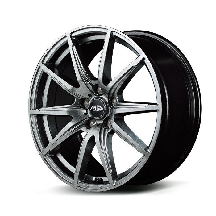 MID WHEELS SLS アルミホイール4本セット 17x6.5J 5H PCD114.3 +40 (エスエルエス メタリックグレー)拍卖