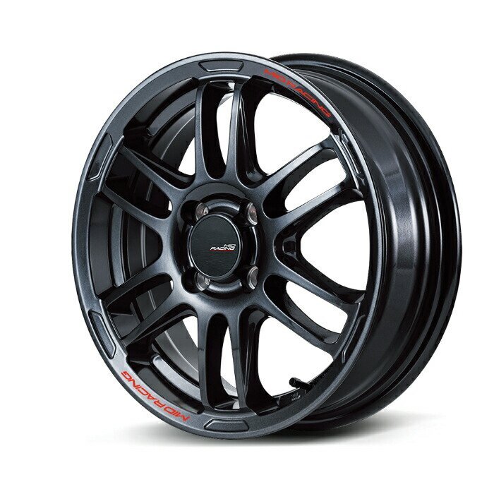 MID Racing R26 アルミホイール4本セット 15x5.0J 4H PCD100 +45 (アールニーロク クリスタルブラック)拍卖