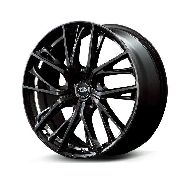 MID WHEELS GLAIVE アルミホイール4本セット 18x7.0J 5H PCD114.3 +48 (グレイヴ DBK ダイヤモンドブラック/リムエッジ&UCDC)拍卖