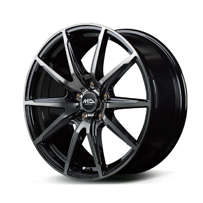 MID WHEELS DR-02 アルミホイール4本セット 18x7.0J 5H PCD114.3 +48 (ディーアールゼロツー BKP/ブラッククリア)拍卖