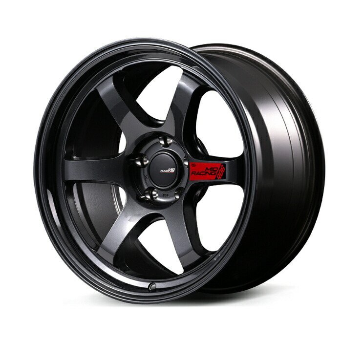 MID Racing R06 アルミホイール4本セット 18x10.5J 5H PCD114.3 +22 (アールゼロロク クリスタルブラック)拍卖