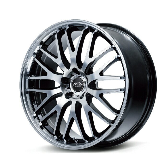 MID WHEELS EXE10 V selection アルミホイール4本セット 20x8.5J 5H PCD114.3 +38 (エグゼテンブイセレクション ブラックミラーカット)拍卖