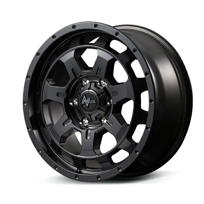 MID NITRO POWER M7 Phalanx アルミホイール4本セット 18x8.0J 6H PCD139.7 +55 (エムナナ ファランクス Barrel Black) ナイトロパワー拍卖