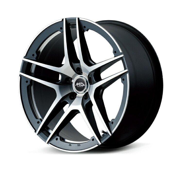 MID EXCLUSIVE TW025 アルミホイール4本セット 19x8.5J 5H PCD114.3 +35 (ティーダブリューゼロニーゴ SG セミグロスガンメタ/ディスク+拍卖