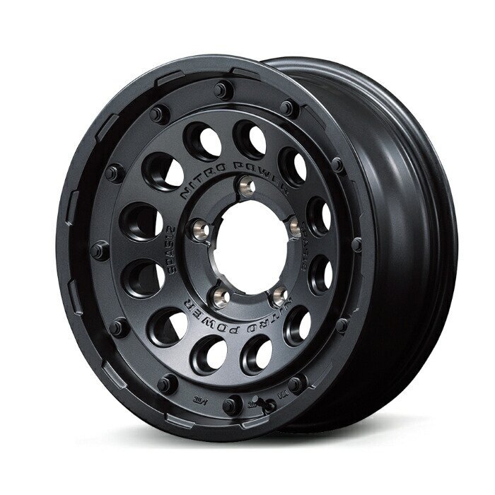 MID NITRO POWER H12 SHOTGUN アルミホイール4本セット 16x5.5J 5H PCD139.7 +20 (エイチジューニショットガン BB バレルブラック) ナイ拍卖